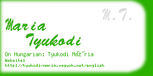 maria tyukodi business card